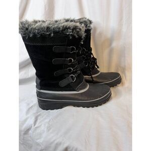 JBU Women's Lorina Navy Lace Up‎ Waterproof Faux Fur Lined Winter Boots Size 7M